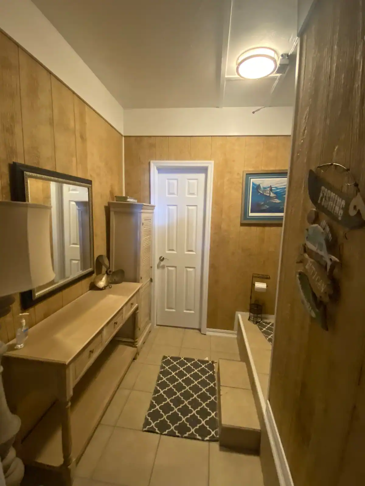 Decorated dressing and make up area